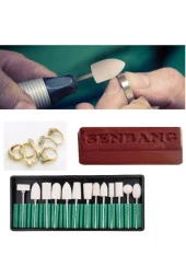 Depolife Dremel Benzeri Gravür Makinaları Kuyumcu Mücevher Parlatma Polisaj Pastası Balmumu 12 Parça Keçe Set thumbnail 3