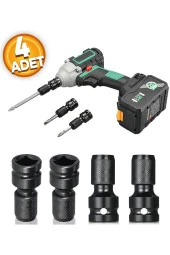 Depolife Darbeli Matkap için Uç Adaptörü 1/2 köşeli tahrik 1/4 altıgen şaft burç adaptör hızlı germe dönüştür - 1