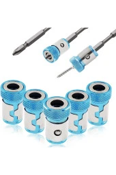 Depolife Manyetik mıknatıslama halkası 5 adet Manyetik Vida Tutucu 1/4 ph pz yıldız matkap ucu için - 1
