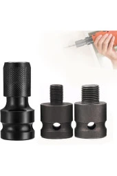 Depolife Darbeli Matkap Ucu Adaptör Seti 1/4 3/8 1/2 Altıgen Şaft Adaptörü, 1/2 Tahrik 1/4 Altıgen bits dönüş - 1
