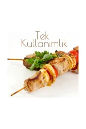 Depolife Bambu Çöp Şiş 200 lü mangal gril barbekü ızgara için tek kullanımlık ahşap bambudan çubuk Şiş thumbnail 3