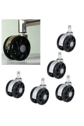 Depolife Ofis Koltuk Tekerleği Krom Görünümlü Spor Lüx Tekerlek 5li Set Yüksek Kalite - 1