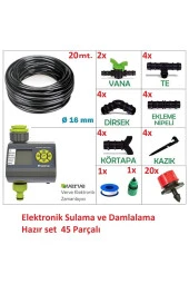 Depolife Verve Elektronik Bahçe Sulama Sistemi 20 Metre Damlalama Sulama Sistemi Ve Ekleme Parçalı Set - 2