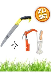 Depolife bahçe yüksek ağaç dal kesme makası ve Ahşap kesme budama testere seti  2 parça set thumbnail 1