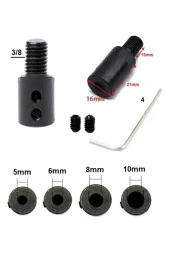 Depolife Mandren Motor Için Bağlantı Şaftı Somunlu Kaplin Adaptör Mandren 5mm-6mm-8mm-10mm Mil Uyumlu 4lü - 2