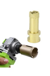 Depolife Mermer Granit Fayans Beton Delme Pancı 12mm Sarı Elmas Karot Vakum Kaynaklı Elmas Karot Sondaj Ucu thumbnail 1