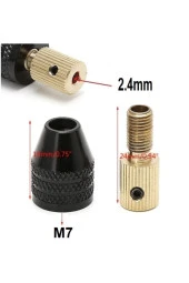 Depolife Motor Gravür Makinası Için Anahtarsız Mandren 2.4mm Kaplin M7 Kısa Kuyruk Ödev Proje Uygulama Arge - 2