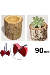 Depolife Tas Mum Saksı Yuva Açmak Için Ahşap Freze Pancı 90mm Panç Matkap Ucu thumbnail 2