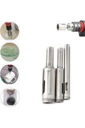 Depolife Mermer Granit Fayans Cam Yuvarlak Delme Pancı 3 4 5 6 8mm Elmas Uç Delik Açma Matkap Karot 5 Parça thumbnail 1