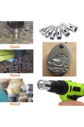 Depolife Mermer Granit Fayans Cam Yuvarlak Delme Pancı 3mm 4mm 5mm 6mm Elmas Uç Delik Açma Matkap 4 Parça thumbnail 3