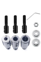Depolife Motor Için Bağlantı Şaftı Somunlu Kaplin Mandren Adaptör 5mm 6mm 8mm Mil Uyumlu 3lü Bağlama Mili thumbnail 2