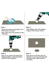 Mermer Granit Fayans Porselen Cam Yuvarlak Delme Pancı 14mm Elmas Uçlu Delik Açma Karot Matkap Ucu thumbnail 3