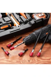 Depolife Hızlı Vidalama Adaptörü Altıgen 1/4 Hex Bits Aparatı Şaftlı Manyetik Tornavida Ucu Matkap Bit Tutucu thumbnail 2
