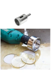 Depolife 14mm Mermer Granit Fayans Cam Yuvarlak Delme Panç Elmas Uç Yuvarlak Açma Matkap Için Karot thumbnail 1