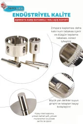 Depolife 12mm Mermer Granit Fayans Cam Yuvarlak Delme Panç Elmas Uç Yuvarlak Açma Matkap Için Karot thumbnail 2