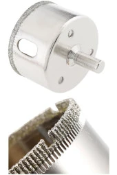 Depolife 50mm Mermer Granit Fayans Cam Yuvarlak Delme Panç Elmas Uç Yuvarlak Açma Matkap Için Karot thumbnail 1