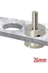 Depolife 26mm Mermer Granit Fayans Cam Yuvarlak Delme Panç Elmas Uç Yuvarlak Açma Matkap Için Karot thumbnail 1