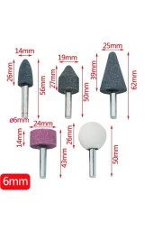 Depolife Seramik Monte Değirmen Taşı Bileme Taşlama Parlatma Için Oyma Alüminyum Oksit Malzeme 6mm Sap thumbnail 3