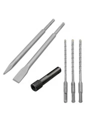 Depolife Kırıcı delici hilti için sds plus elmaslı 3lü matkap ucu murç keski sds vidalama bits adaptör seti - 1