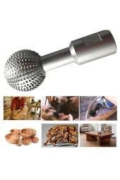 Depolife küresel ahşap oyma top törpü aşındırma sondaj topu avuç taşlama ve matkap için ağaç İşleme aleti thumbnail 1