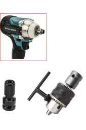 Depolife darbeli somun sökme makinesi için metal Mandren ve vidalama  bits Adaptör seti 1/2 hex dönüştücü thumbnail 1