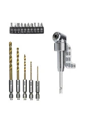 Depolife Altıgen 1/4 Hex Bit Uzatma Adaptörü 5li Titanyum Matkap Ucu Seti Köşe Delme Vidalama Aparatı Altıgen thumbnail 1