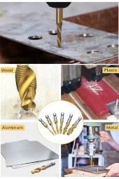 Depolife Kılavuz Pafta Seti 6 Parçalı M3 M4 M5 M6 M8 M19 Matkap Klavuz Takımı Ahşap Plastik Metal Pah Açma thumbnail 3