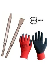 Depolife Kesici Kırıcı Delici Uç Ve Eldiven Seti Sds Plus Keski Hilti Ucu Seti Keski Murç thumbnail 1