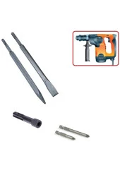 Depolife Beton Kırma Delme Raspalama Için Sds Plus Hilti Uç Seti Bits Adaptörlü Keski Murc Uç Takımı - 1