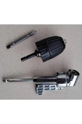 Depolife Mandrenli Köşe Vidalama Delme Kör Nokta Aparatı 1/4 Hex Matkap Vidalama Adaptörü Altıgen Saplı 3lü thumbnail 2