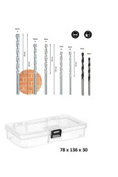 Depolife Beton Duvar Delme Ve Ahşap Matkap Uç Seti 8 Parça Elmas Delme Ucu Organizer Kutulu thumbnail 2