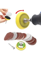 Depolife Dremel Proxxon Uyumlu Benzeri Gravür Makinası Için 5cm Çırt Taban Zımpara Seti 60 Adet Zımparalı Set thumbnail 1