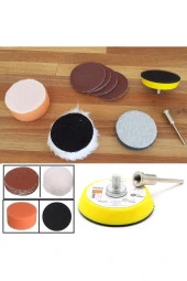 Depolife Gravür Makineleri Için 15 Parçalı Mini Polisaj Uç Seti Seti Cırtlı Taban Zımpara Bone Skoch Sünger - 1