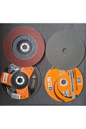 Depolife 180mm flap disk zımpara INOX Metal kesme Taşlama Disk Seti için büyük boy zımparalama diski 4lü Set - 1