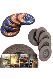 Depolife 180mm flap disk zımpara Seti taşlama makinesi için büyük form metal ahşap zımparalama diski 5 adet thumbnail 2
