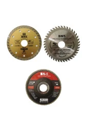 BN5 Ahşap Kesme Mermer Fayans Kesici 60 Kum Zımpara 115 Mm 3lü Disk Seti - 1