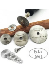Depolife Dremel Matkap Testere Diski 6 Parça Set Ince Kesim Mini Testere Hobi Testeresi Matkap Ucu Testeresi - 1
