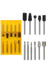 Depolife Mini Gravür Makinası Için Ahşap Oyma Törpüleme Delme Eğe Freze Uç Seti Kalıpçı 11 Parça Kalıpçı - 2