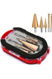 Depolife Delik Delme Pah Açma Kademeli Delme Panç Titanium 6 Parça Kutulu Freze Uç Seti thumbnail 1