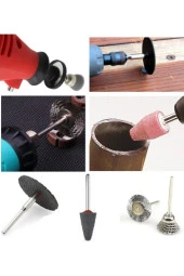 Depolife Mini Atşlama Benzeri Metal Ahşap Kesme Fiber Disk Taş Zımpara Tel Fırça Seti 10 Parça Vız Vız Set - 1