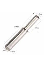 Depolife Boru Tipi Cam Mermer Fayans Delme Elmas Uclu 8 Mm Karot Ucu Panc - 1