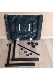 Depolife Tekerlekli Laptop Bilgisayar Çalışma Masası Eğim Yükseklik Ayarlı Akrobat Koltuk Sehpası - 1