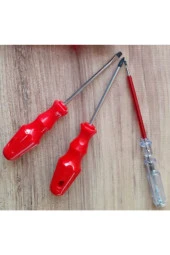 Depolife Pense Yan Keski Seti Manyetik Düz Yıldız Tornavida Kontrol Kalemi Takımı 5 Parça Izoleli Set - 1