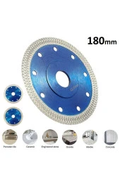 Depolife 180mm Elmas Kesici Disk Çapraz Örgü Turbo Mermer Seramik Granit Hassas Kesim Diski - 2