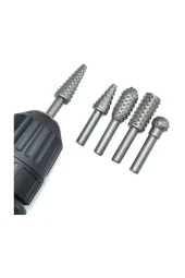 Pratik 5 Parça Döner Törpü Tahta Ahşap Oyma Hobi Seti Matkap İçin thumbnail 2