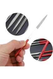 Depolife Hassas Elmaslı Eğe Seti 10 Parçalı Kuyumcu eğeleme seti 3x140mm cam saat takı işleri için ideal thumbnail 3