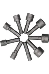 Depolife Somun Sökücü Bits Lokma Seti 1/4"vidalı Metrik Adaptör Matkap Ucu 5 Ila 13mm Altıgen Şaft 9 Parça - 1