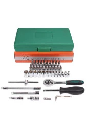 Depolife 46 Parça Mini Lokma Takımı Otomatik Cırcırlı 1/4" Wrench Set Yüksek Kalite Kombinasyon Alet Seti - 3