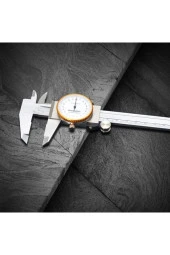 Depolife Hassas Göstergeli Kumpas Paslanmaz Çelik Sürmeli Kaliper Ölçer Mikrometre 150mm / 0.02mm - 1
