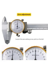 Depolife Hassas Göstergeli Kumpas Paslanmaz Çelik Sürmeli Kaliper Ölçer Mikrometre 150mm / 0.02mm - 2
